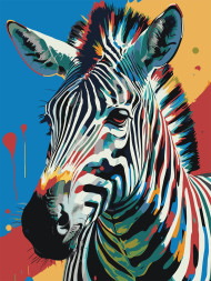 Raqamlar bo'yicha rasm "Zebra"