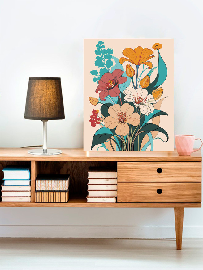 Картина по номерам &amp;quot;Нежный букет цветов&amp;quot;