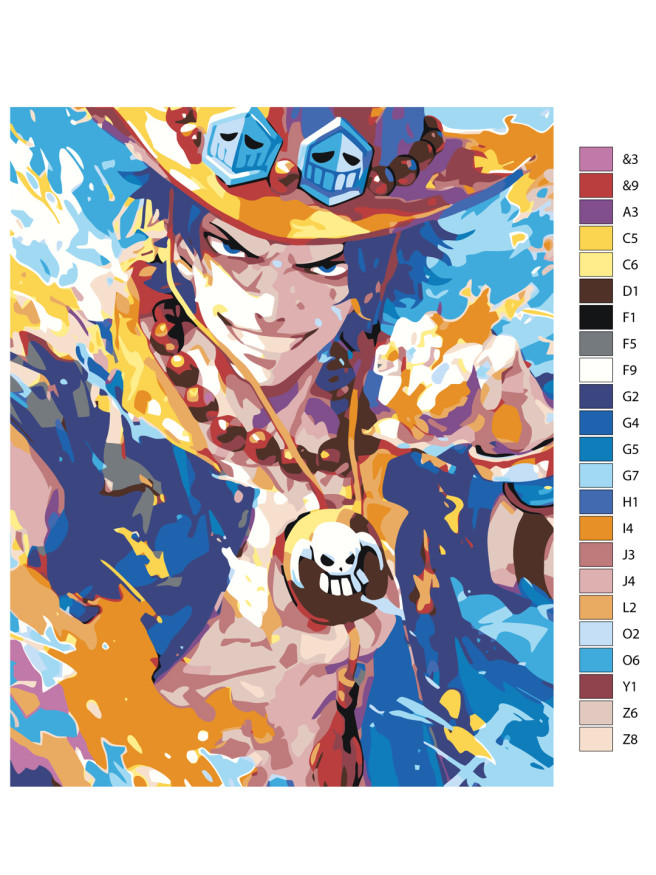 Raqamlar bo&amp;#039;yicha rasm &amp;quot;Portgas D. Eys&amp;quot;