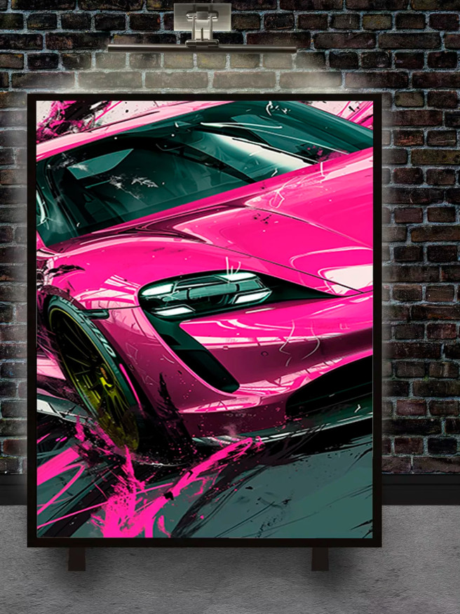 Постер на холсте &amp;quot;Розовый дрифт&amp;quot;