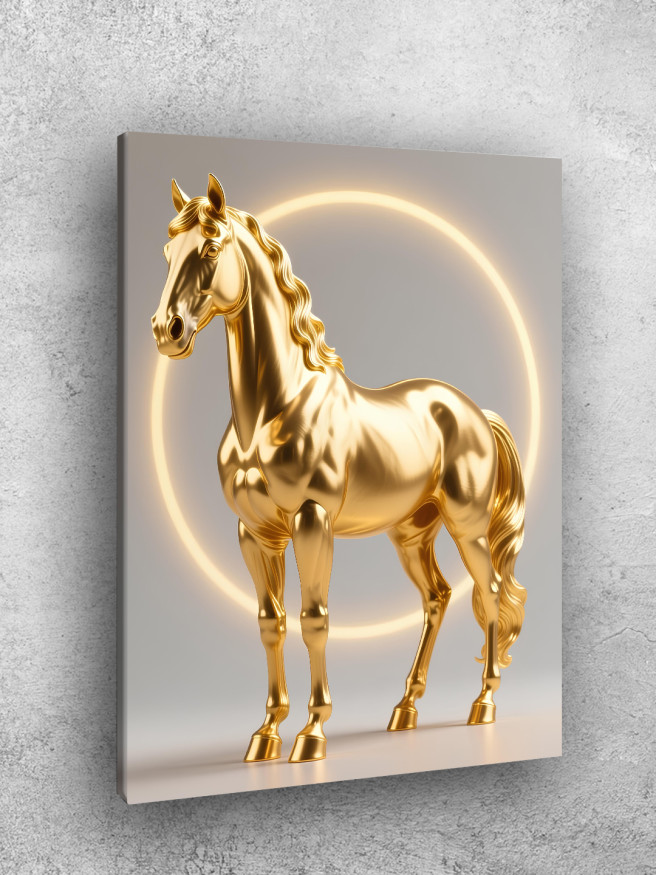 Holstga bosilgan poster &amp;quot;Oltin ot haykali&amp;quot;