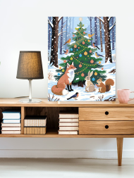 Raqamlar bo‘yicha rasm &quot;Hayvonlar archa yonida&quot;