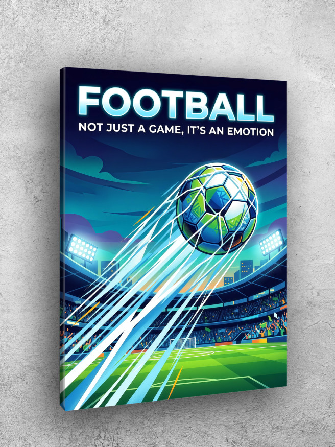 Holstga bosilgan poster &amp;quot;Parvozdagi futbol to‘pi&amp;quot;