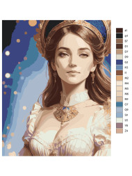 Raqamlar bo&#039;yicha rasm &quot;Yosh malika&quot;