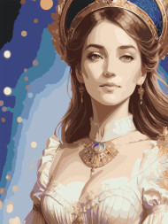 Raqamlar bo&#039;yicha rasm &quot;Yosh malika&quot;