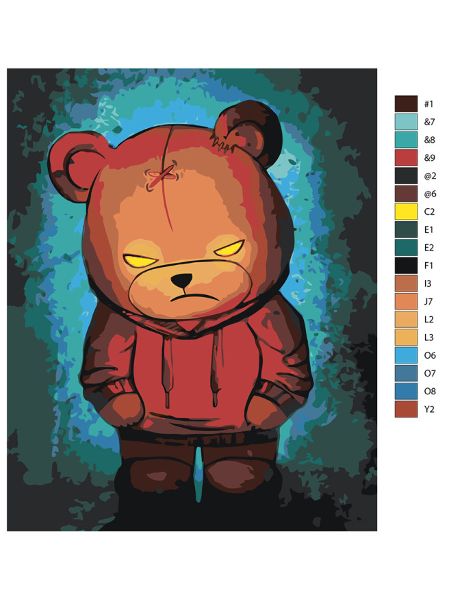 Raqamlar bo&amp;#039;yicha rasm &amp;quot;G&amp;#039;azablangan ayiq&amp;quot;