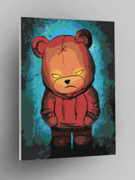 Raqamlar bo'yicha rasm "G'azablangan ayiq"