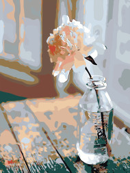 Картина по номерам &amp;quot;Одинокая роза&amp;quot;