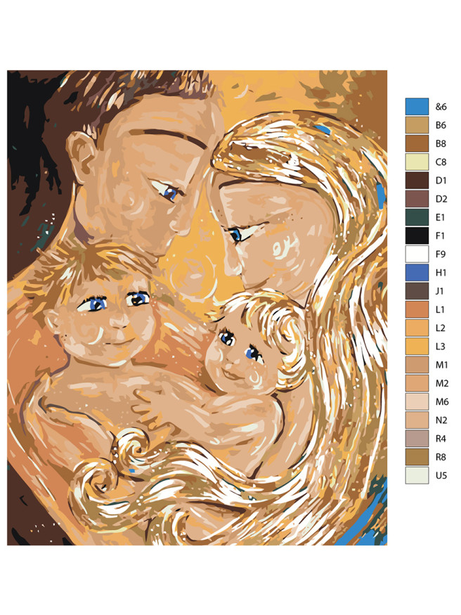 Raqamlar bo&amp;#039;yicha rasm &amp;quot;Katta ko&amp;#039;zli oila&amp;quot;