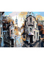 Картина по номерам &amp;quot;Улицы  с рельсами&amp;quot;