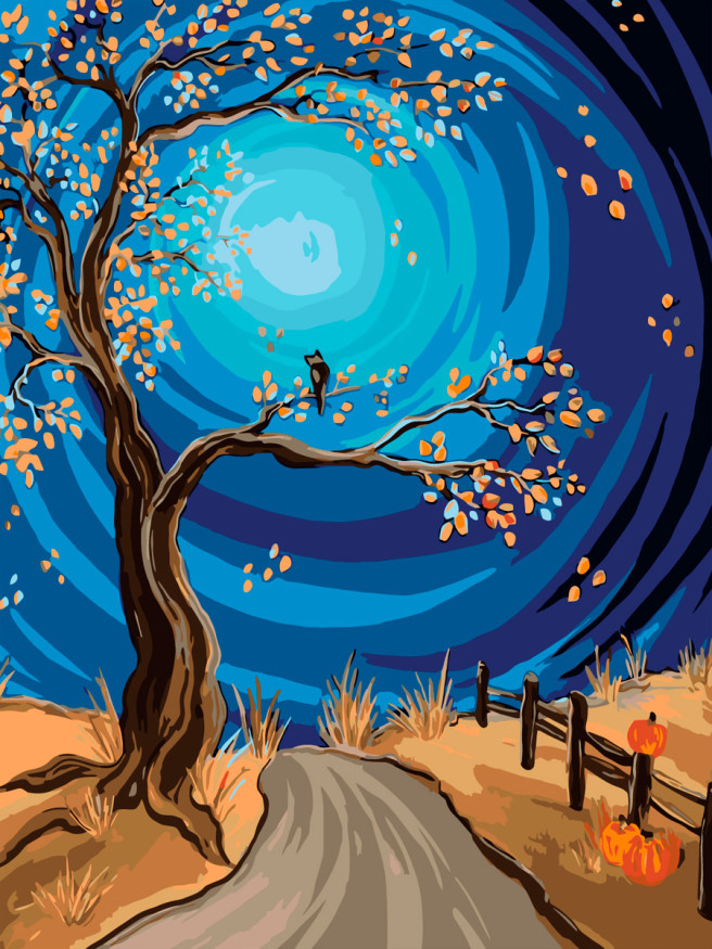 Raqamlar bo&amp;#039;yicha rasm &amp;quot;Bargsiz daraxt&amp;quot;