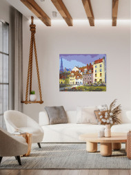 Картина по номерам &amp;quot;Четырёхэтажный дом&amp;quot;