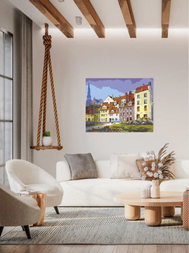 Картина по номерам &amp;quot;Четырёхэтажный дом&amp;quot;