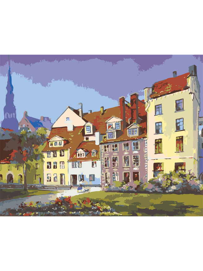 Картина по номерам &amp;quot;Четырёхэтажный дом&amp;quot;