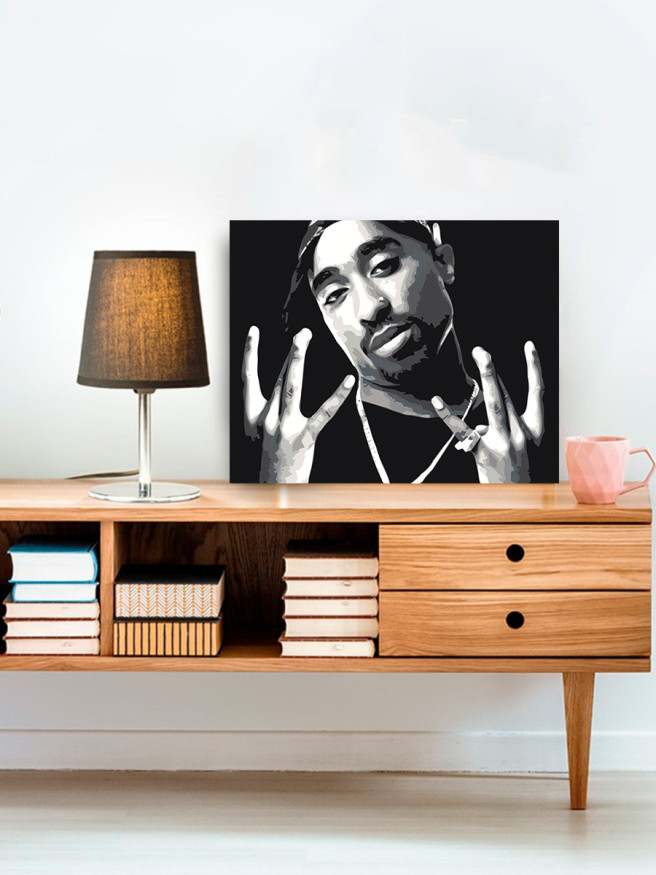 Картина по номерам &amp;quot;Репер Тупак Шакур&amp;quot;