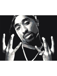 Картина по номерам &amp;quot;Репер Тупак Шакур&amp;quot;