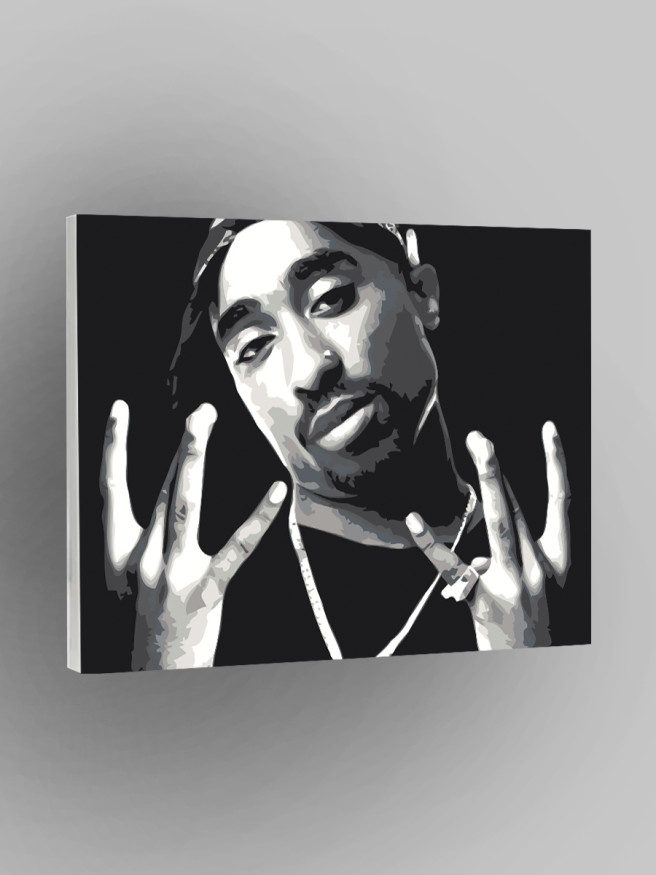 Картина по номерам &amp;quot;Репер Тупак Шакур&amp;quot;