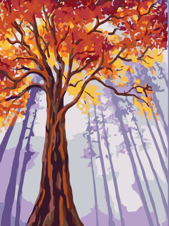 Raqamlar bo&amp;#039;yicha rasm &amp;quot;Baland daraxt&amp;quot;