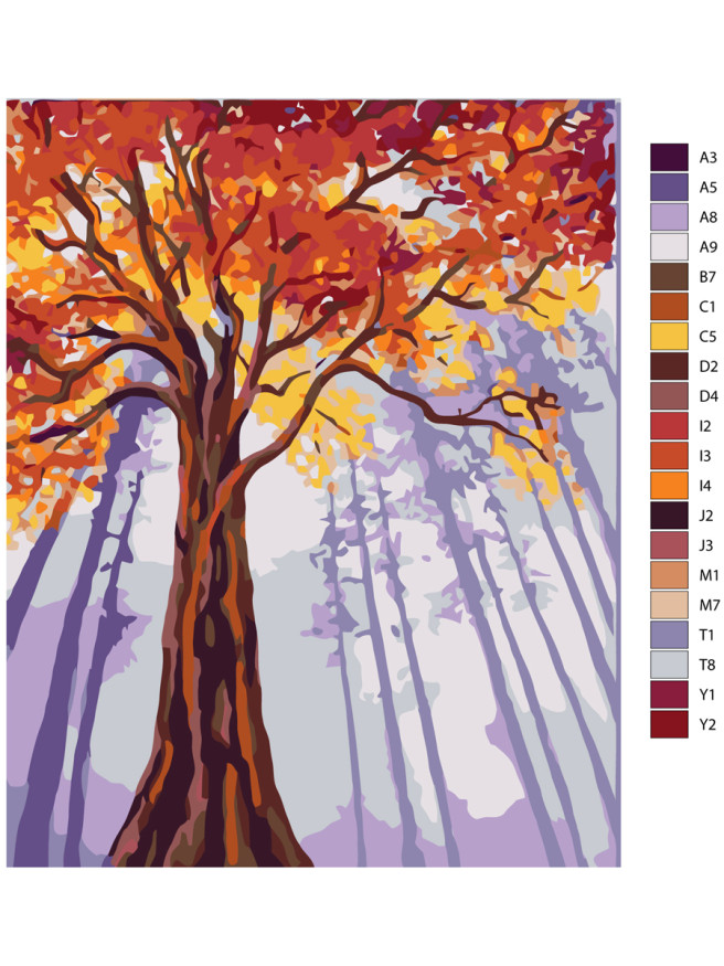 Raqamlar bo&amp;#039;yicha rasm &amp;quot;Baland daraxt&amp;quot;