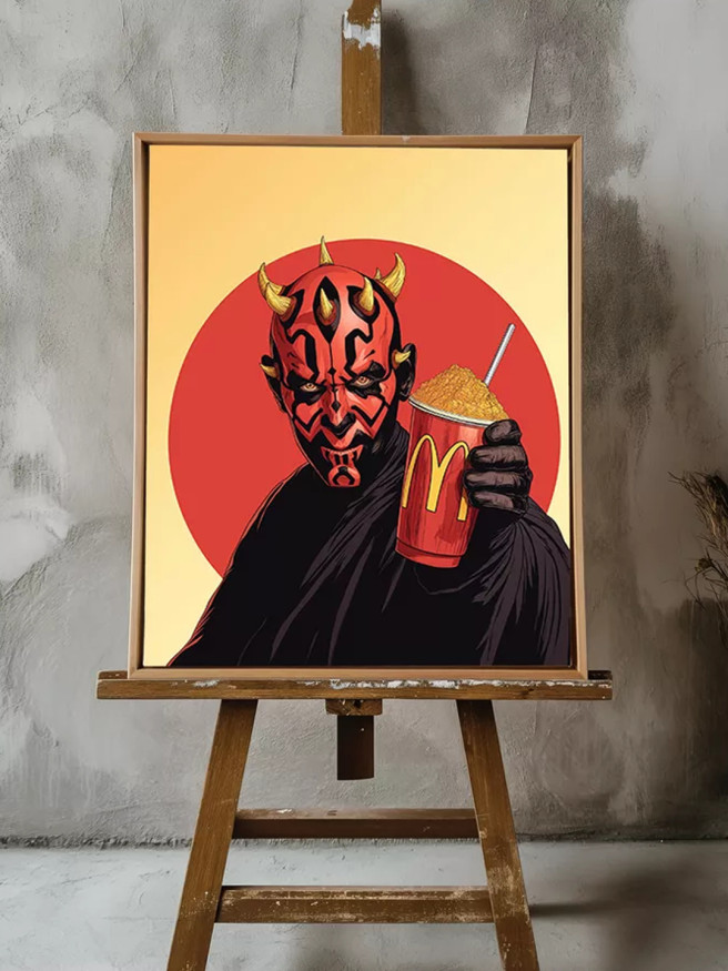 Постер на холсте &amp;quot;Дарт Мол на перекусе&amp;quot;