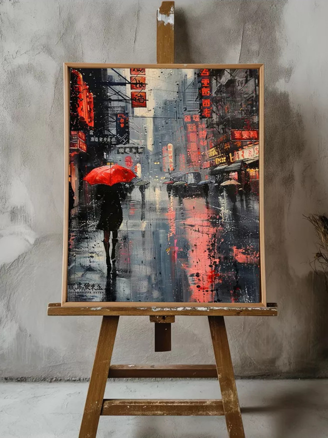 Постер на холсте &amp;quot;Дождливый вечер в Азии&amp;quot;