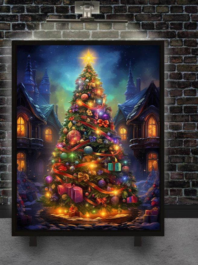 Постер на холсте &amp;quot;Волшебная ёлка на рождество&amp;quot;