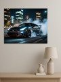 Постер на холсте &amp;quot;Дрифт в ночном городе&amp;quot;