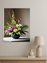 Holstga bosilgan poster &quot;Nofis vaza gullari&quot;