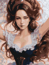 Raqamlar bo&#039;yicha rasm &quot;Aqlli qiz&quot;