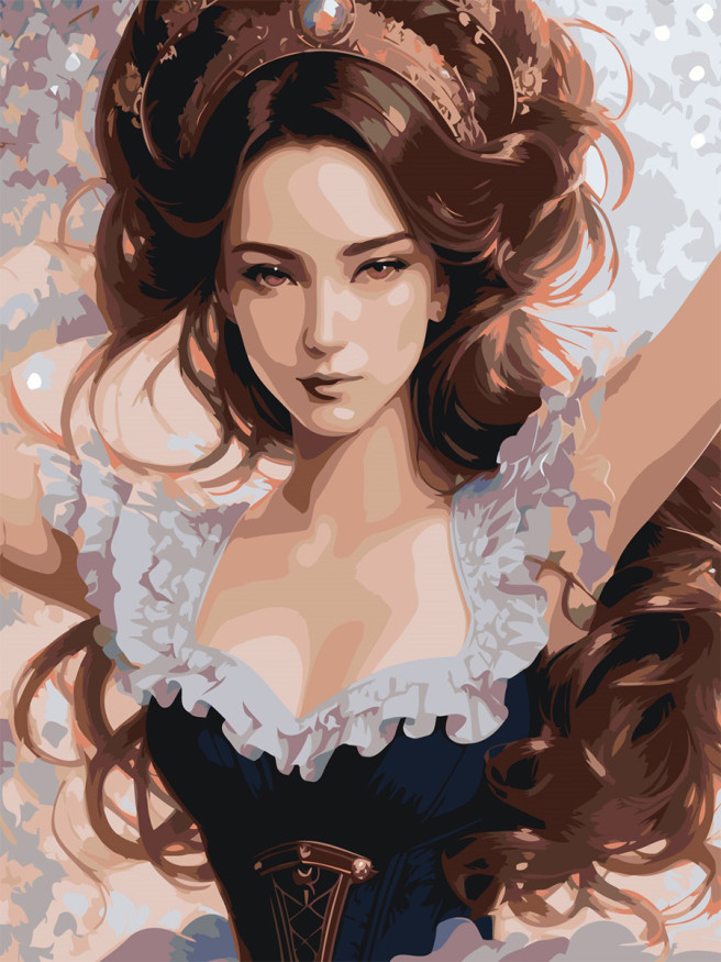 Raqamlar bo&amp;#039;yicha rasm &amp;quot;Aqlli qiz&amp;quot;