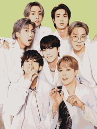 Raqamlar bo&#039;yicha rasm &quot;BTS&quot;