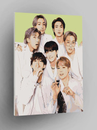 Raqamlar bo&#039;yicha rasm &quot;BTS&quot;