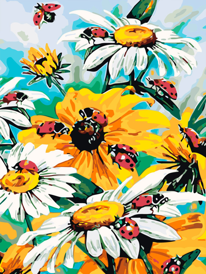 Raqamlar bo&amp;#039;yicha rasm &amp;quot;Yorqin moychehcaklar&amp;quot;