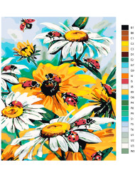 Raqamlar bo&#039;yicha rasm &quot;Yorqin moychehcaklar&quot;