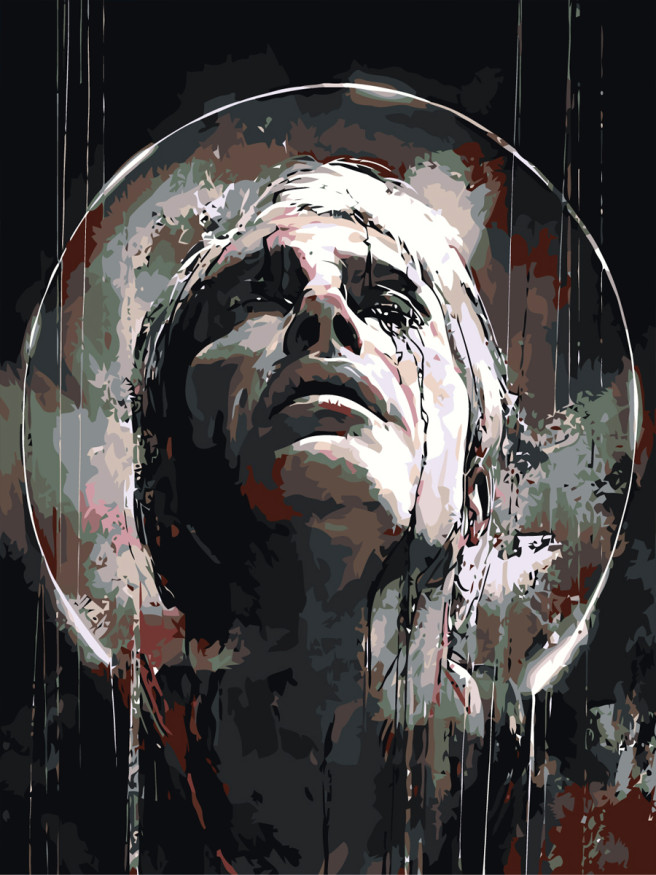 Raqamlar bo&amp;#039;yicha rasm &amp;quot;Osmonga qarayotgan erkak&amp;quot;