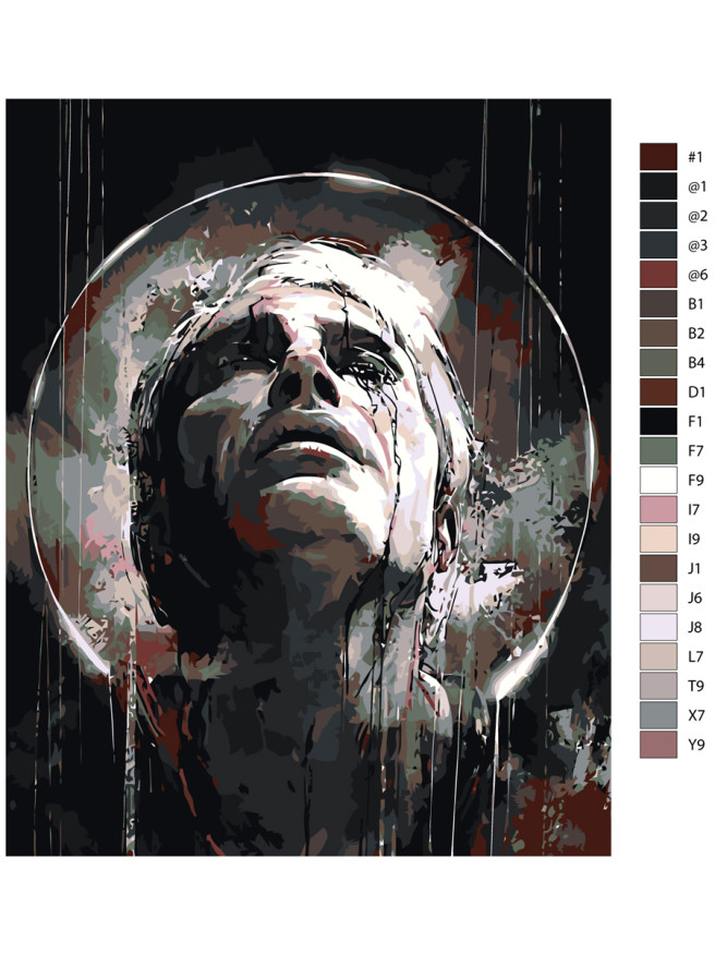 Raqamlar bo&amp;#039;yicha rasm &amp;quot;Osmonga qarayotgan erkak&amp;quot;