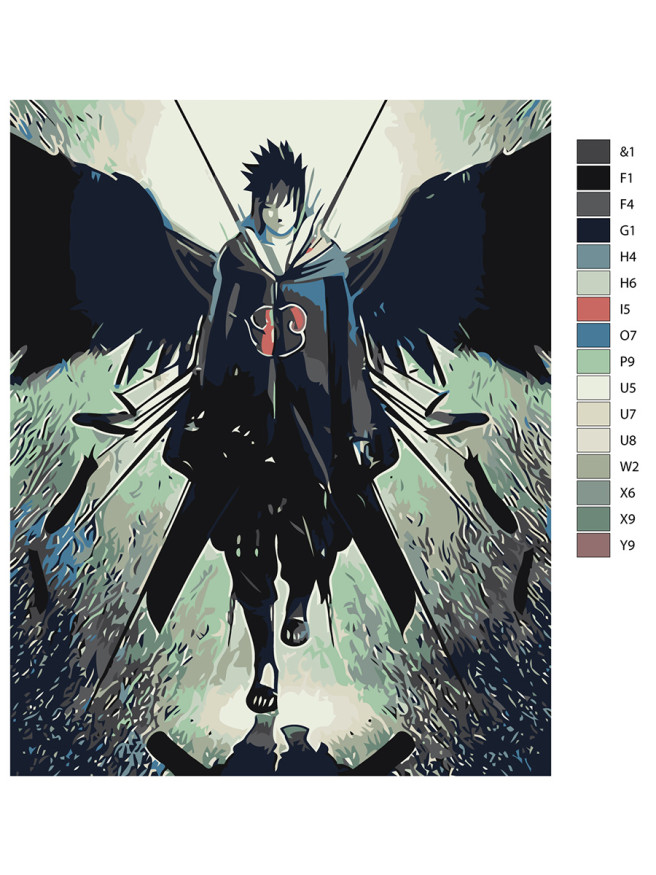 Картина по номерам &amp;quot;Учиха Саске&amp;quot;