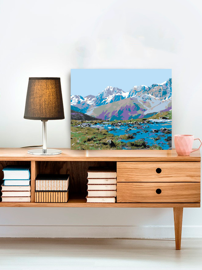 Raqamlar bo&amp;#039;yicha rasm &amp;quot;Tog&amp;#039;dagi daryo&amp;quot;