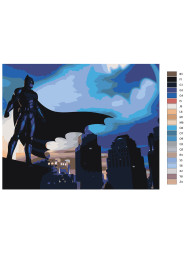 Raqamlar bo&#039;yicha rasm &quot;Shahardagi Batman&quot;