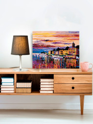 Raqamlar bo'yicha rasm "Dengiz bo'yidagi binolar"