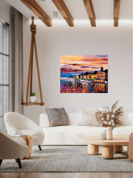 Raqamlar bo'yicha rasm "Dengiz bo'yidagi binolar"