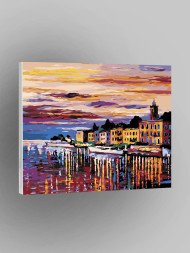 Raqamlar bo'yicha rasm "Dengiz bo'yidagi binolar"