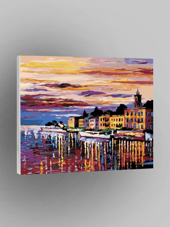 Raqamlar bo&amp;#039;yicha rasm &amp;quot;Dengiz bo&amp;#039;yidagi binolar&amp;quot;