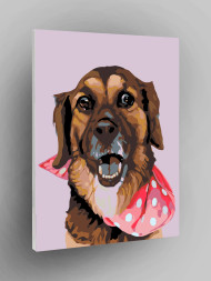 Raqamlar bo&#039;yicha rasm &quot;Ro&#039;moldagi kuchuk&quot;