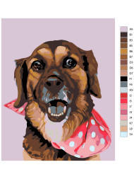 Raqamlar bo&#039;yicha rasm &quot;Ro&#039;moldagi kuchuk&quot;