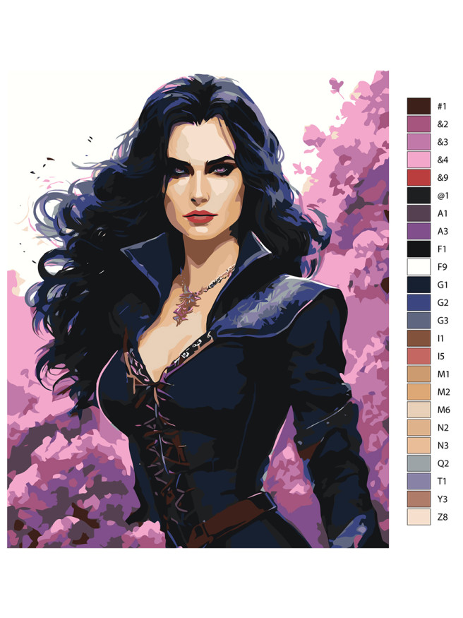 Картина по номерам &amp;quot;Красивая девушка&amp;quot;