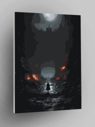 Raqamlar bo&#039;yicha rasm &quot;Qal&#039;adagi siluet&quot;