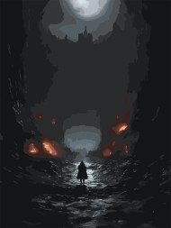 Raqamlar bo&#039;yicha rasm &quot;Qal&#039;adagi siluet&quot;