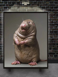 Holstga bosilgan poster &quot;Uyalgandek yalang‘och kalamush&quot;