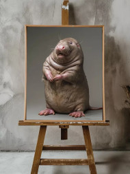 Holstga bosilgan poster &quot;Uyalgandek yalang‘och kalamush&quot;